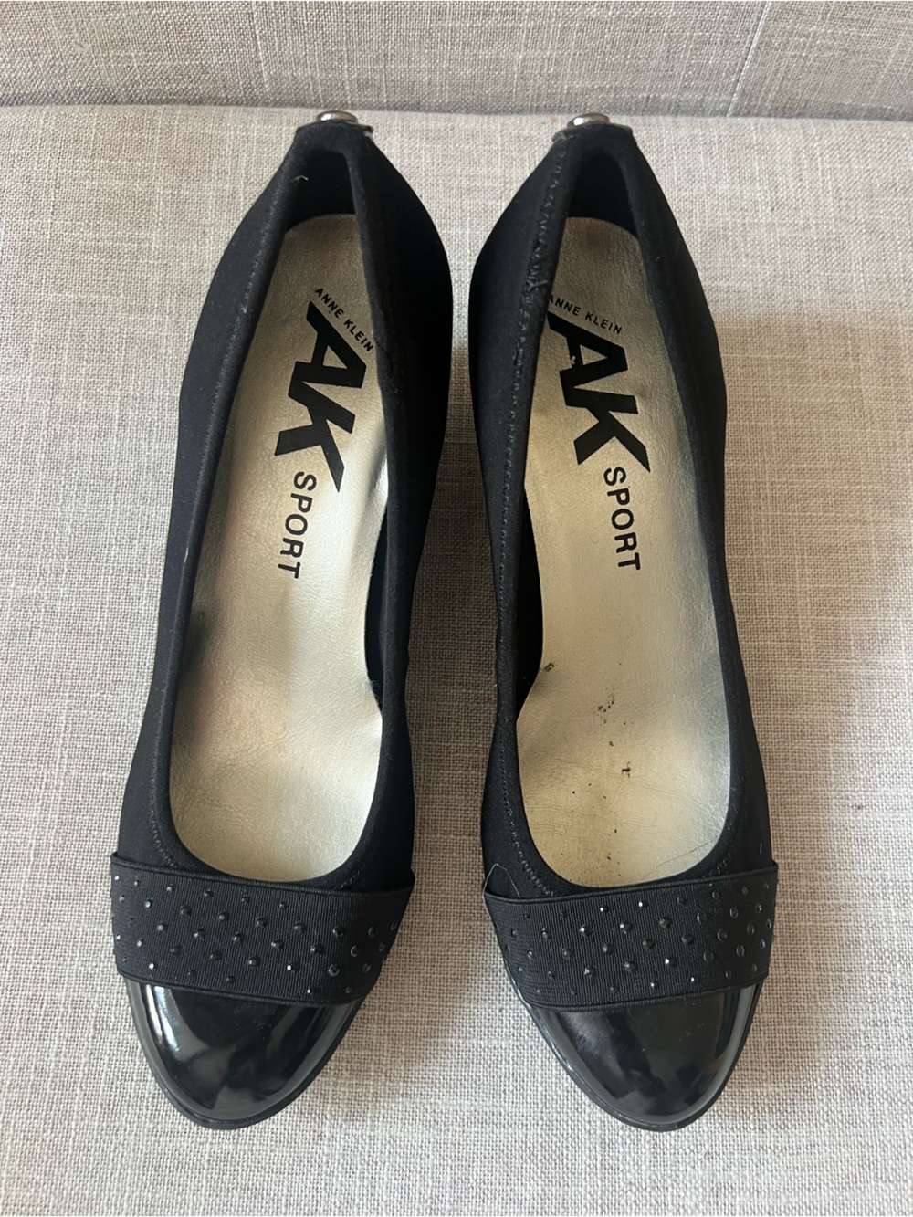 Anne Klein AK sport Black Ballet Wedges, women’s 8.5, business, dressy, capsule